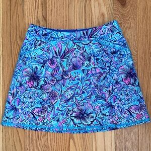 Lily Pulitzer Floral Girl’s Skort in Blue and Purple